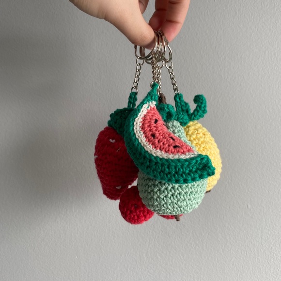 MADE TO ORDER CROCHET FRUIT KEYCHAIN - Picture 7 of 7